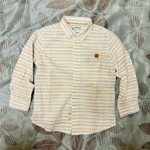 Mayoral Boys Linen Shirt Size 4 | Striped Button Down | Coastal Classic Vibes